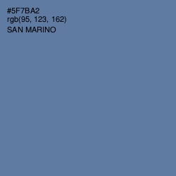 #5F7BA2 - San Marino Color Image